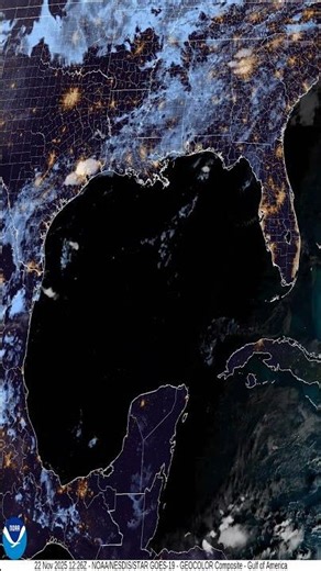 Gulf Of America Nov 22 2025 Weather Timelapse #weathertoday