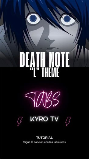 𝕶𝖄𝕽𝕺 on Instagram: "🔥 DEATH NOTE - "L" THEME TABS 🔥 #guitar #guitarist #reels #deathnote #tabs"