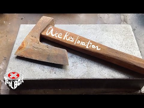 Rusty Antique Axe Restoration / Japanese style Axe, Azumashiki