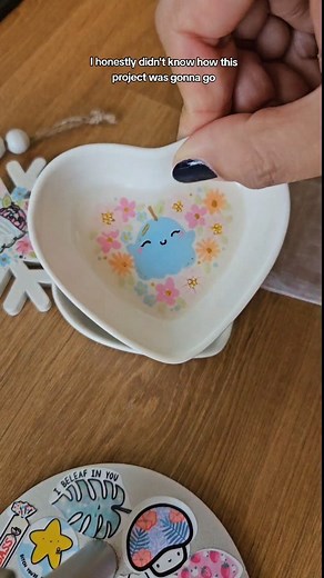 I have so many random projects that I've always wanted to try out including painting these trinket trays! It is by far one of the biggest privileges and joys to be able to try so many kinds of art projects and grow my skills as an artist while running this all as a business. I've always wanted to try things like clay art and other obscure projects that I normally wouldn't be able to fund on my own as a side project. So thank you to everyone who decided to pick up a trinket tray or ornament. Than