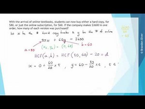 Linear Diophantine Equations - Ex 2