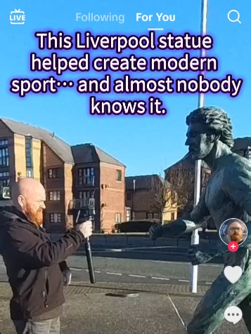 This Liverpool statue helped create modern sport… and almost nobody knows it. This is the John Hulley statue in Liverpool. Born right here in the city, John Hulley helped shape modern athletics long before gyms, PE lessons, or organised sport even existed. He believed exercise should be for everyone, not just the elite. That idea helped lead to the creation of organised athletics in Britain and influenced how sport entered schools and public life. Liverpool didn’t just produce music and football