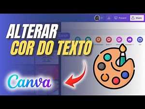 Como alterar a cor do texto ou da letra no CANVA