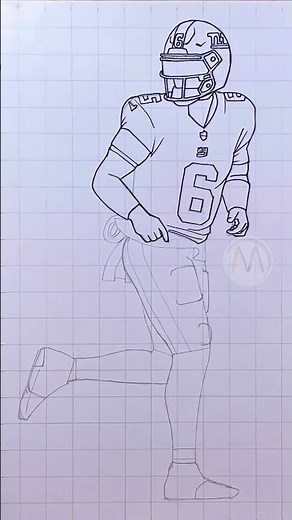 Drawing NFL players Jaxson Dart #drawing #sketch #howtodraw #jaxsondart #nflplayers #giants