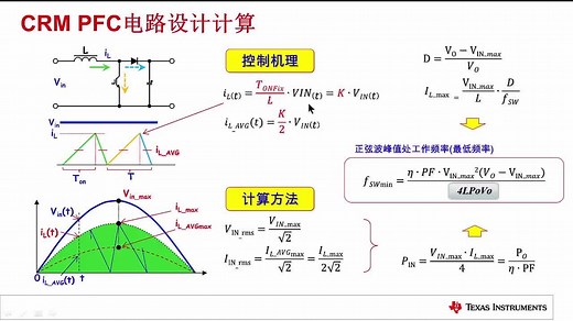 PFC电源设计与电感设计计算(四) - CRM PFC电路设计计算(1) | Video | TI.com