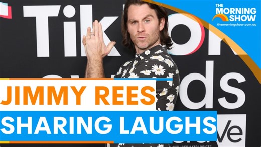 Sharing laughs with Jimmy Rees