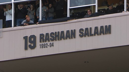 The legend of Colorado Buffaloes Football Rashaan Salaam lives on. On Saturday, the program honored one of its best of all time by retiring the 1994 Heisman Trophy winner's No. 19 jersey at Folsom Field. #Pac12FB | Pac-12 Conference