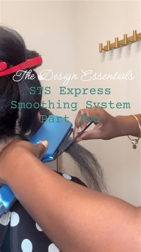 Silk Press Princess Hair Studio on Instagram: "Part Two of my Design Essentials STS Express Smoothing System ✨🩷 This system has 3 simple steps, lasts up to 12 weeks, and leaves hair smooth, shiny, and more manageable! . . . . . . #silkpressmasters #licensedcosmetologist #silkpressprincess #silkpress #creatortips #fyp #designessentials #sts #ststreatmeant #smoothingtreatment #aminoacidtreatment #creatorsearchinsights"