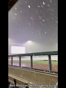 Hail cancelled last night’s Wichita Wind Surge game. Check out these photos and video from Equity Bank Park! | Frank Waugh, CBM KAKE
