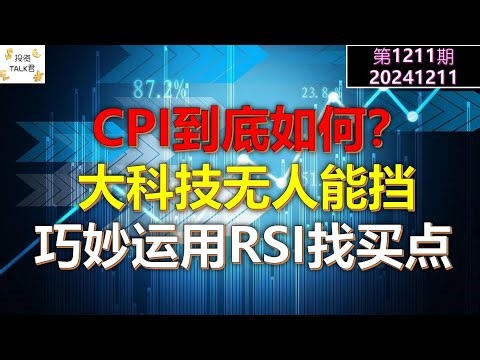 ✨【投资TALK君1211期】CPI到底如何？大科技无人能挡！巧妙运用RSI找买点✨20241211#CPI #nvda #美股 #投资 #英伟达 #ai #特斯拉