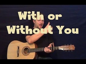 With Or Without You (U2) Easy Strum Guitar Lesson How to Play Tutorial