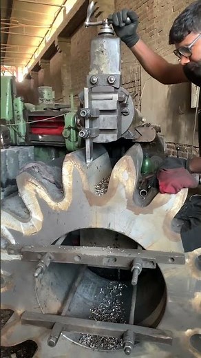 Giant industrial gear pinion finishing process