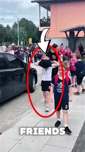Father shows up with biker gang for his bullied son ❤#fatherlove #shorts