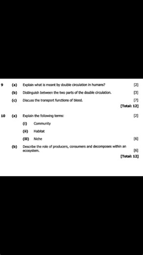biology revisions grade 12