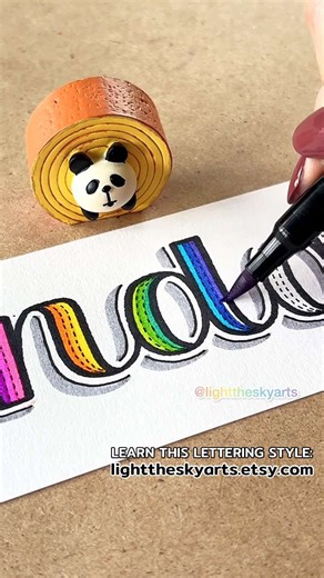 Panda Lettering Style: Cute and Iconic Design