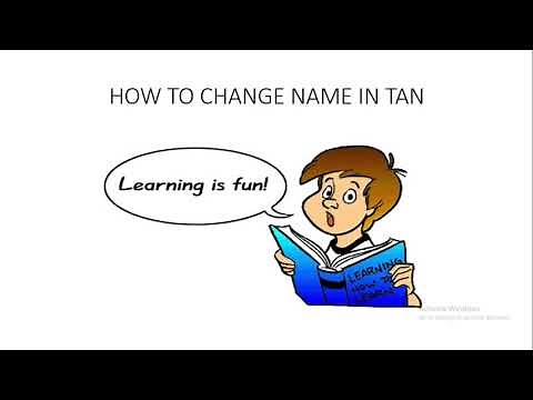 How to change TAN data for company.