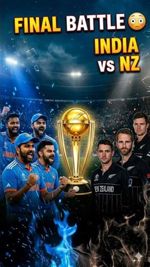 India vs New Zealand Final 😳 कौन जीतेगा ट्रॉफी? 🏆#shorts #cricket