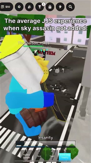 Litterally going 1000 kilometers in the air every server #roblox #jjs #shorts