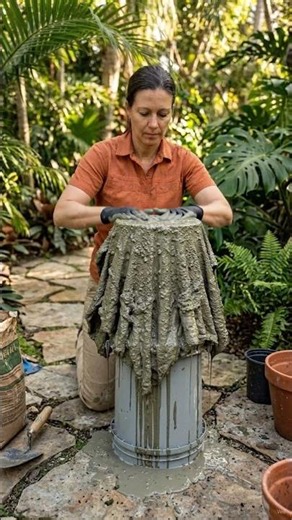 DIY Cement Cloth Planter Transformation | Terracotta Japanese Maple Garden Pot