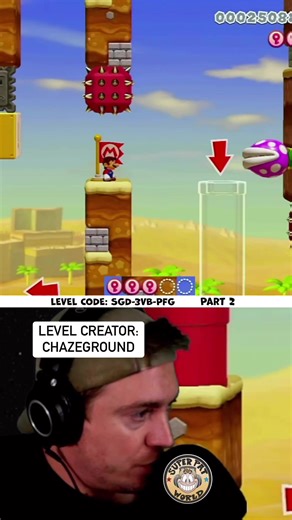 5.5K views · 83 reactions | True Ending For The First Time  (Final section of [2-2] Monolith Desert by Chazeground | Level code: SGD-3VB-PFG | Super Mario Maker 2 | Nintendo Switch) #SuperMarioMaker2 #supermariomaker #nintendoswitch | Super Pat World | Facebook