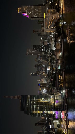 Stunning Chao Phraya River Night View from ICONSIAM 7th Floor! ✨ #Shorts