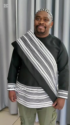 Black and White Xhosa Traditional Attire for Men