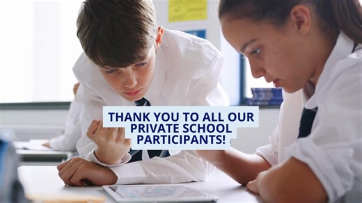 NAEP includes more than public schools. Participating private schools help to provide a complete picture of academic achievement across the nation. Thank you to all who are participating! | National Assessment of Educational Progress (NAEP)