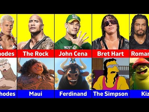 WWE Wrestlers Featured in Animated Films\\Series