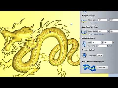 Chinese Dragon Texture Flow 3D