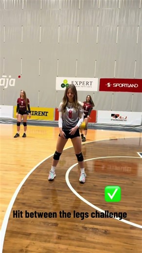 Between the Legs Challenge 🏐 #volleyball #challenge