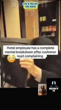 Hotel Worker Has a Total Breakdown in Front of a Customer.😱🫣
