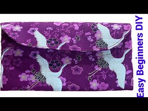 How To Make A Trifold Purse Wallet / DIY Compact Purse Step By Step Sewing Tutorial For Beginners