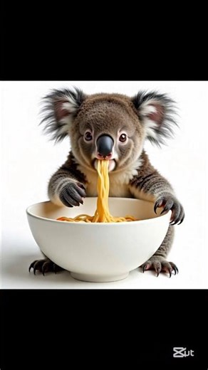 “Koala noodle time 🐨🍜✨ Soft fur, happy heart, tasty slurps!”