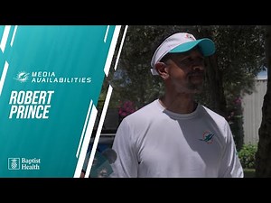 Wide Receivers Coach Robert Prince meets with the media | Miami Dolphins