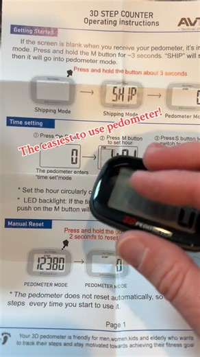 UGC | TTShop Affiliate | Amazon Influencer on Instagram: "Easiest to use pedometer ever! #pedometer #dailysteps #stepcount #amazonmusthave"