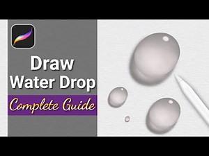 How To Draw A Water Drop in Procreate - Step by Step Tutorial For Beginners