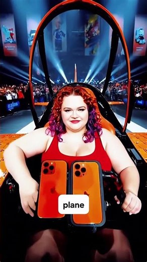 Lena in the iPhone 17 airplane race 📱🏆