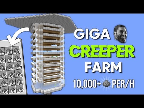Minecraft GIGA 🗿 Creeper Gunpowder/XP Farm 1.21 Tutorial | 10,000+ Gunpowder Per Hour