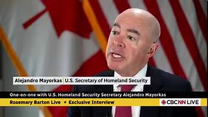 Rosemary Barton Live's Canadian exclusive with U.S. Homeland Security Secretary Alejandro Mayorkas discusses cross-border activity such as guns, drugs and migration. | CBC Politics