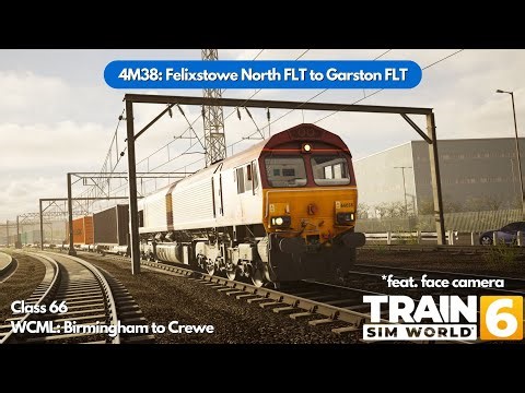 Class 66 | 4M38: Felixstowe North FLT to Garston FLT | WCML: Birmingham to Crewe