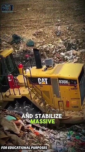 CAT 836 — The Landfill Machine Built to Crush Everything. #documentary #usashorts #fyp #viraltech