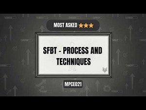 Solution Focused Brief Therapy – Process & Techniques | MPCE021