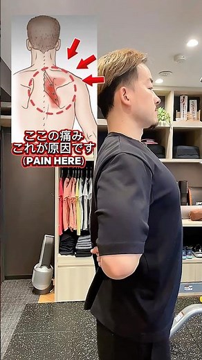 背中の痛みはココが原因｜僧帽筋・菱形筋ストレッチ