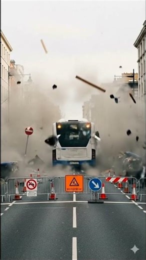 Closed Street, No Escape A Bus Goes Through Everything #interiordesign