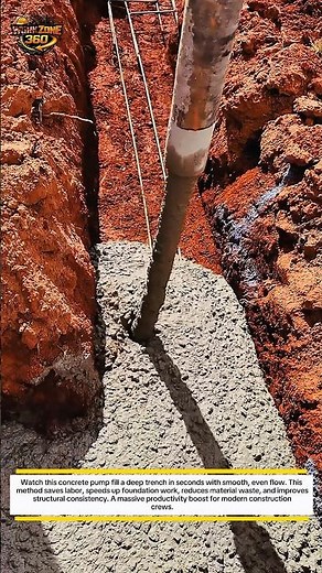Concrete Pouring Genius #ConstructionTok #OddlySatisfying #BuilderHacks