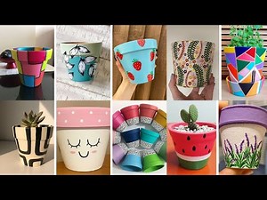 How to #DIY Flower Pot Plant Painting. Pot Painting Idea. Pot Painting Design. Part 2