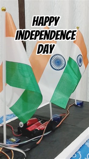 Independence Day Special Arduino Project 🇮🇳 | Indian Flag Wave with 6 Servo Motors #Shorts