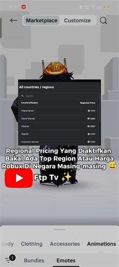 Difference Between Off Regional Pricing and Active Regional Pricing 🗿🥀 | #regional #roblox #fyp #...
