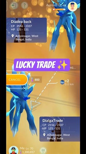 Dialga Special Background Lucky Trade In Pokemon Go #pokemongo #luckytrade #pokemongoshorts