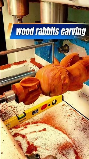 4 Head 3D CNC Carving Machine – Fast Wooden Rabbit Sculpture Production